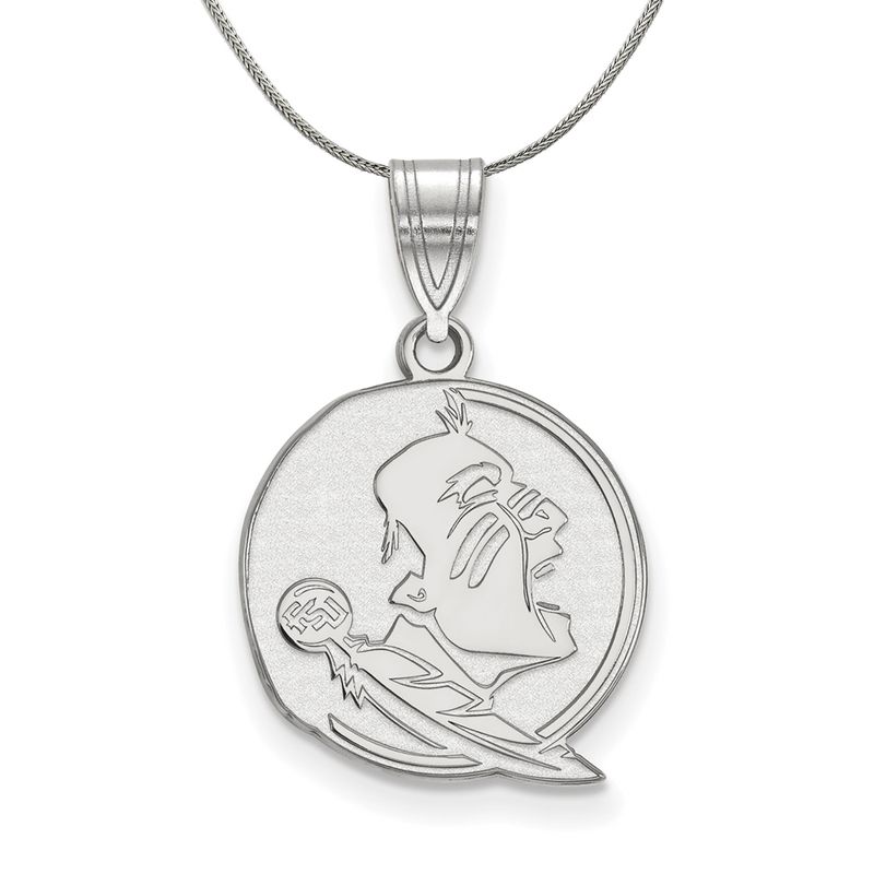 Sterling Silver Florida State Medium Necklace - 18 Inch